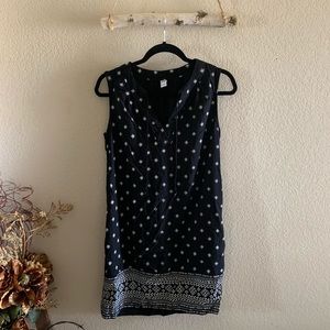Old Navy Black Printed V-Neck Dress